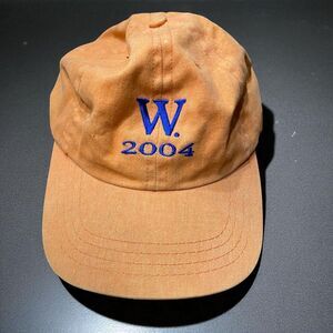 Spalding Group George W Bush 2004 Vintage Orange Strapback Hat Cap Mens One Size